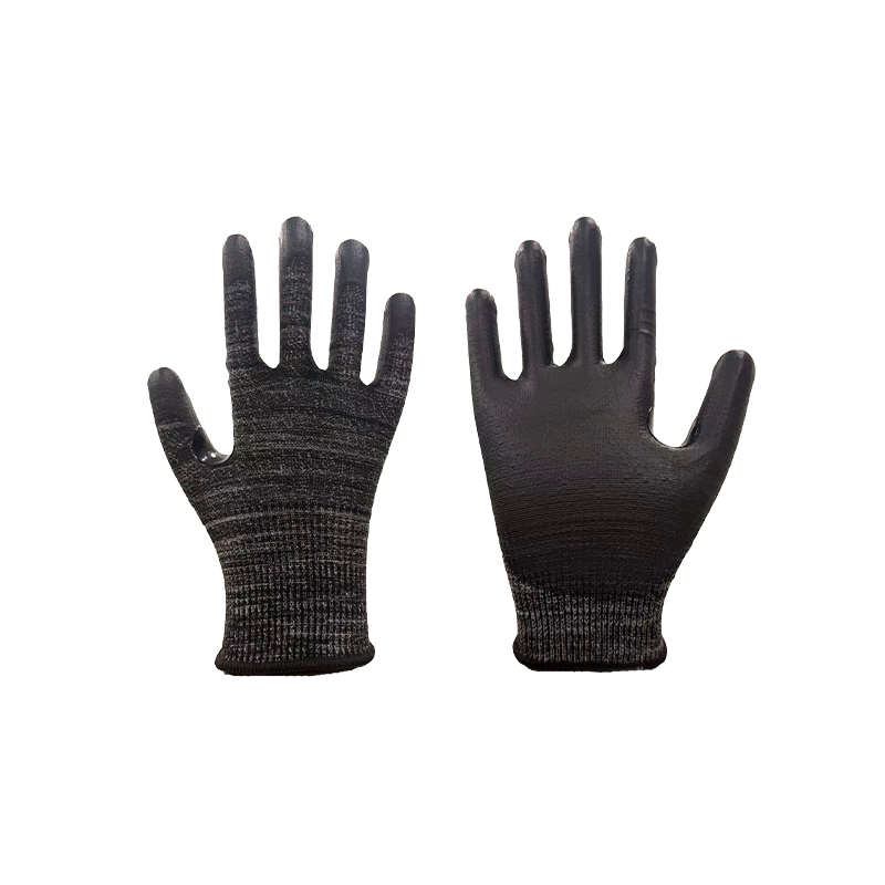 Lámhainní PU gearrtha-resistant agus scríobach-resistant (treisithe ag bun an ordóg)